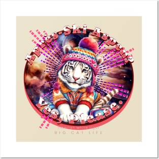 Apres-Ski Aspen Cosmic Beanie White Tiger 66T Posters and Art